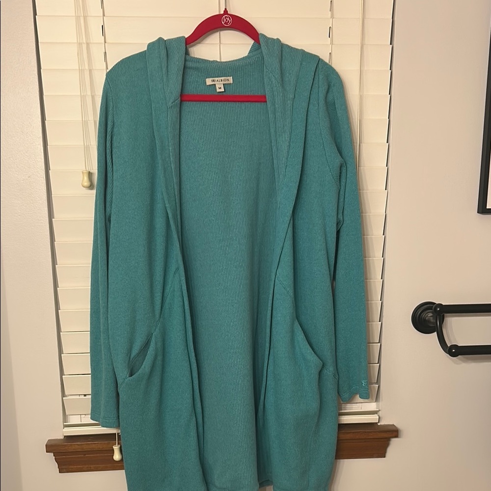 Albion Women's Teal Sweater Cardigan
